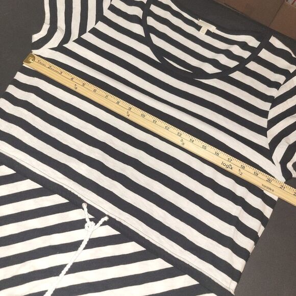 Talbots Black White Stripe Faux Wrap Maxi Dress XL - Picture 8 of 10